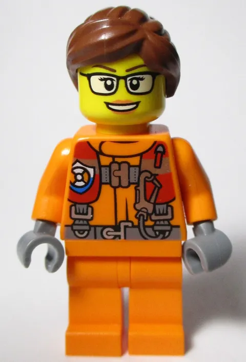 Lego Holiday 2017 Advent Calendar First Responder Brown Ponytail Girl Minifigure