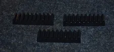 (3) 1x4 Black / Toothed /Gear Track Technic Bricks ~ New Lego Parts ~
