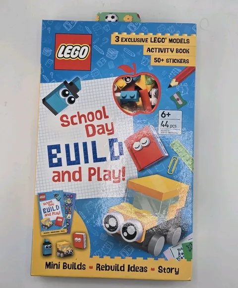 LEGO School Day Build and Play Activity Book Box Set 3 Models 50+ Stickers 44...