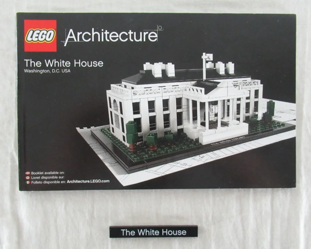 Lego Architecture The White House #21006 Instruction Manual & Printed Tile 2011