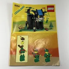 LEGO 6054 Legoland Forestmens Hideout Castle Instruction Manual Only 1988