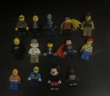 LEGO rare  Minifigure Lot of 14 Assorted Characters Includes Mickey Mouse