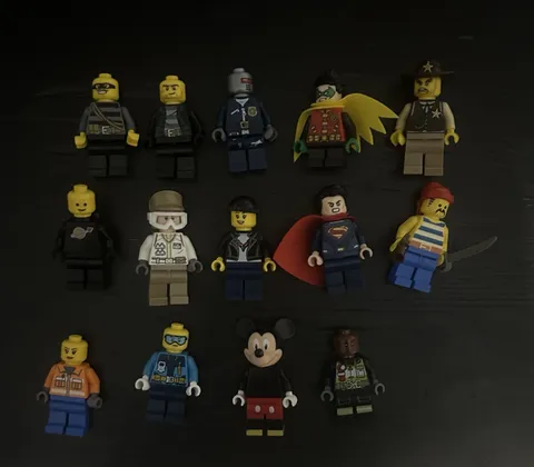 LEGO rare  Minifigure Lot of 14 Assorted Characters Includes Mickey Mouse