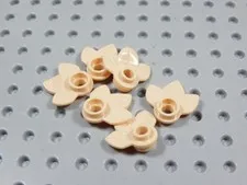 LEGO Lot of 6 Light Nougat Plant Plates w/ 3 Leaves Minifig BL