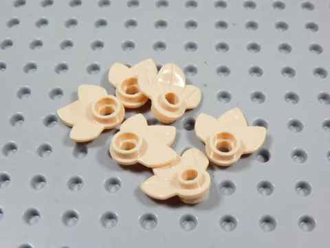 LEGO Lot of 6 Light Nougat Plant Plates w/ 3 Leaves Minifig BL