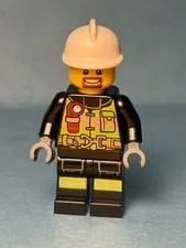 LEGO City Fire Minifig cty0635 - Fire Fighter - Light Scratches/No Cracks