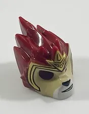 Lego Minifigure, Headgear Mask Lion with Tan Face and Gold Crown Pattern 11129
