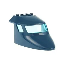 1x LEGO Airplane Cockpit 6x10x4 Dark Blue Curved Window Glass 87612 87613