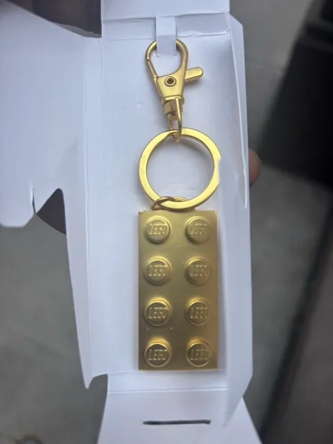 LEGO Insiders Limited Edition Gold Metal Brick Keychain in Box