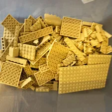 LEGO Tan Light Beige 1 pound lb Bulk Lot Bricks Plates Pieces Parts Sorted