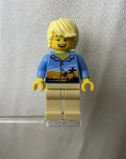 Lego Minifigure Plane Passenger cty1184 City Airport Hawaiian Shirt 2020 Rare 