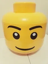 Lego sorting head minifigs bricks blocks sets carry case tray yellow authentic  