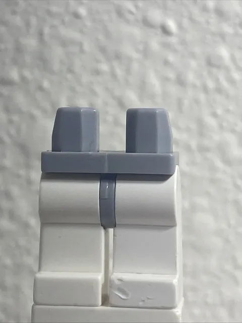 LEGO White Minifigure Legs with Light Bluish Gray Hips 970c01