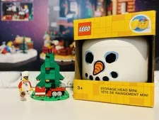 LEGO Mini Snowman Storage Head, Minifig & Tree set (Awake too early)