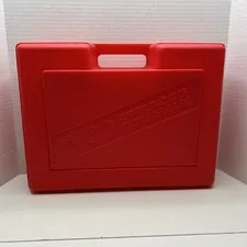 Vintage Red Tyco Super Blocks Plastic Storage Case