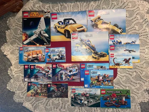Mixed LEGO Instruction Manuals Lot Multi Theme Set