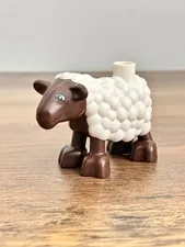 Lego Duplo My First Farm Animal Set Sheep Lamb Brown White Replacement Toy 6141