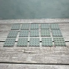 Lego Part 3031 - Plate, 4x4 Light Bluish Gray - Lot Of 15
