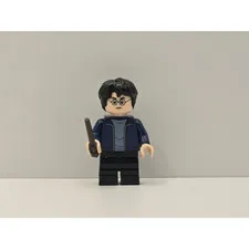 LEGO Harry Potter Minifigure hp288 Dark Blue Open Jacket Wand New Genuine