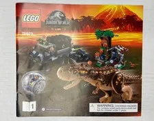 Lego 75929 Instructions Jurassic World Book One Manual Only