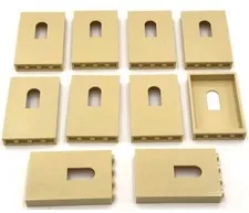 Lego 10 New Tan Panel 1 x 4 x 5 Wall with Window Castle Pieces