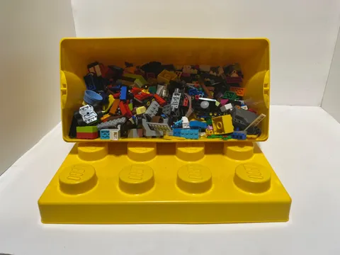 5 lbs Pound LEGO Building Pieces Parts Blocks Bulk Lot Random w/ lego container