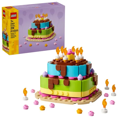 LEGO Birthday Party Cake - Building Toy for Boys & Girls, Ages 7+ Multicolor