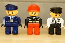 LEGO Duplo Construction Toys 3PC Lot Police Fireman Town Workers Figures