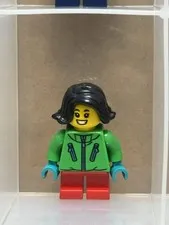 LEGO Minifigure - Holiday Child - Girl, Bright Green Jacket - No hol275 - QTY 1