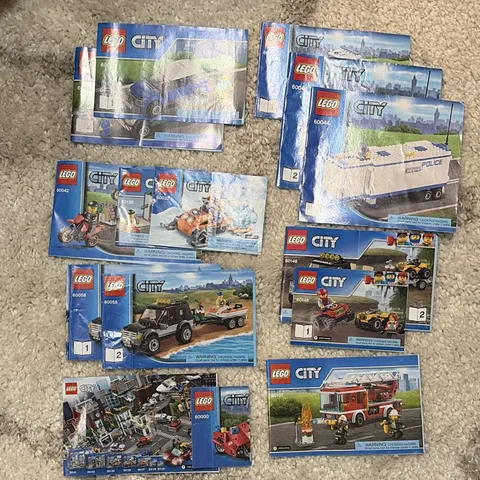LEGO City Illustrated  Instruction Manual Booklet Lot of 10 sets/ 14 booklets 