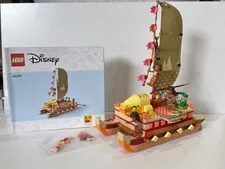 LEGO Disney 43270 Moana’s Adventure Canoe Building Set w/ Minifigures & Manual