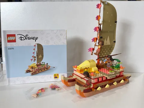 LEGO Disney 43270 Moana’s Adventure Canoe Building Set w/ Minifigures & Manual