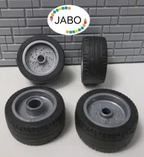 (T1/6) Lego 4x 66727c01 Tire 24x12 + Rim 18x12 Silver 66727 / 18977