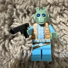 LEGO Star Wars Greedo Minifigure w/ Blaster Accessory Plastic Figure