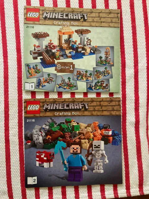 Lego Minecraft 21116 Crafting Box Set Instruction Booklets 1 & 2 ONLY