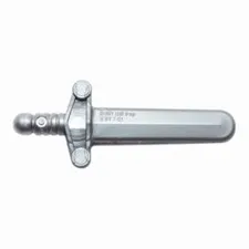 LEGO Minifigure, Weapon Sword, Shortsword Elaborate Hilt Flat Silver