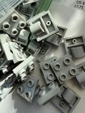 LEGO- NEW -#10247-LIGHT BLUISH GREY-PLATE MOD/2 X 2 PINHOLE/CROSS SPT-25 PIECES