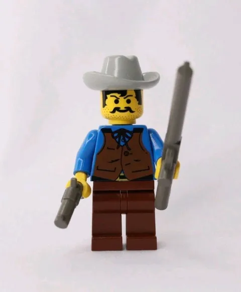 LEGO Cowboy Vest Blue Shirt Western Minifigure 6765 