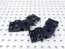 LEGO Lot of 2 Black 2x6x2/3 Modified Bent Plates Part 79846 BH
