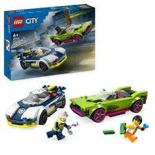 LEGO City Police Car and Muscle Car Chase, Racing Vehicle Toys for 6 Plus Year O