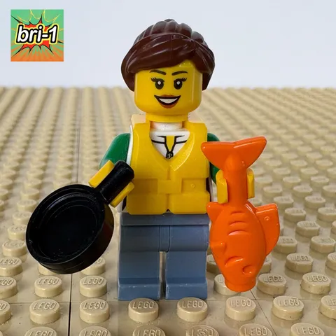 LEGO City, Harbor: Female Angler, FISH, PAN, cty0713, 60147, FISHING BOAT, 2017