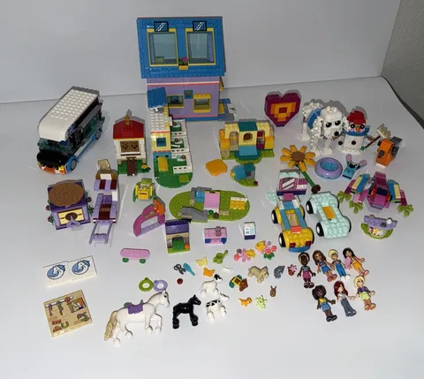 Lego Lot Friends Figures 41727 Dog Rescue 60384 Penguin Slushy Van 30645 Snowman
