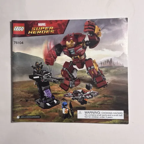 Marvel Super Heroes Lego - 76104 The Hulkbuster Smash Up INSTRUCTIONS ONLY