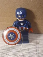 LEGO Captain America Marvel Minifigure w/ Shield & Helmet Plastic Age 5+