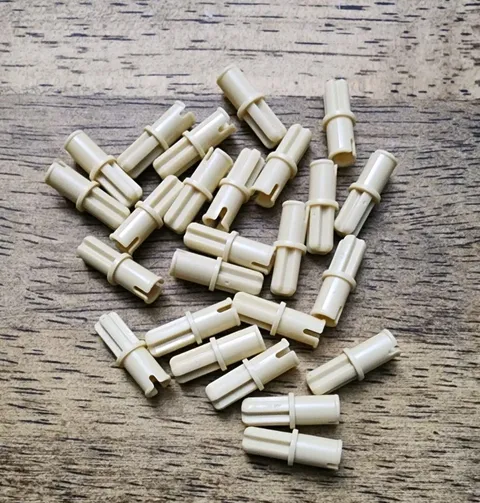 LEGO Tan Technic, Axle 1L with Pin No Friction Ridges, Round Hole. QTY 25. 3749