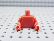LEGO Red Blank Plain Torso w/ Red Hands Minifig BL