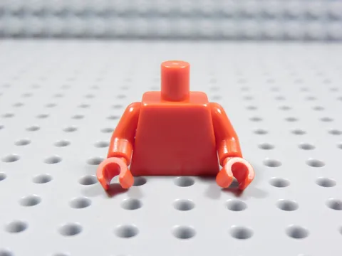LEGO Red Blank Plain Torso w/ Red Hands Minifig BL