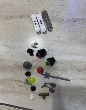 VINTAGE LEGO Accessory Lot - Sports Skis Snowboards Castle Space Weapons