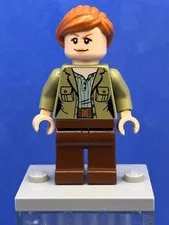 Claire Dearing (Olive Green Jacket) jw021 - LEGO Jurassic World Used Minifigure