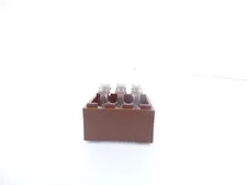 Lego Dark Brown Crate with 6 smoky clear bottles